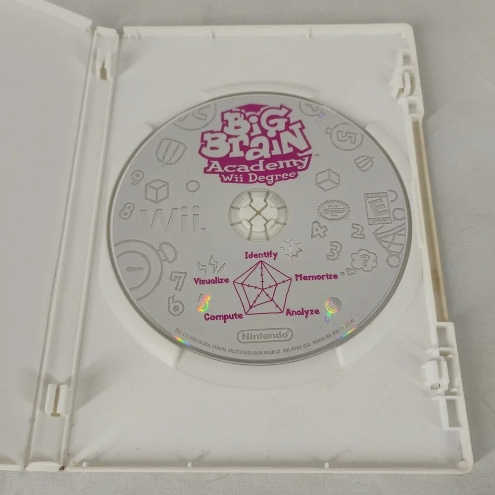 Big Brain Academy Nintendo Wii 2007 w/case NO booklet Tested Working
